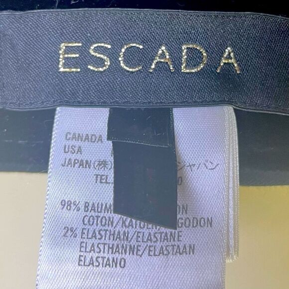 Impeccable Escada Black Velvet In Traditional Jean Silhouette Size 44(IT)/14(US) - Picture 7 of 7